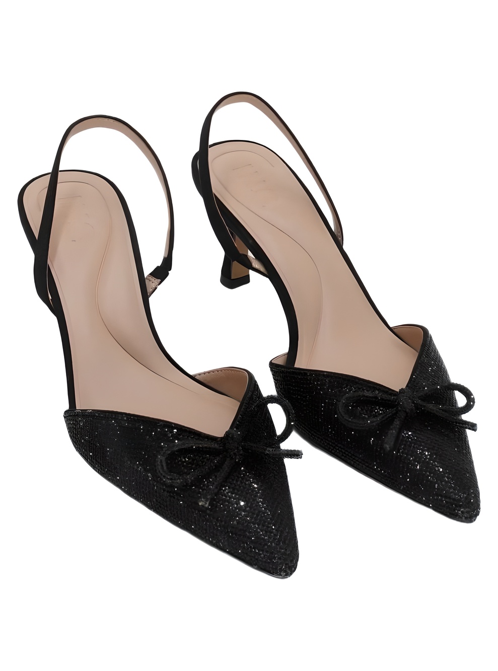 I.N.C. International Concepts Generys2f Black Beauty Bling Bow Kitten Size 8.5M